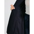 thumbnail image 5 of DARING DIVA Women's A-Line Long Sleeve Single Breasted Peplum Hem Long Coat Dark Blue XS, 5 of 6