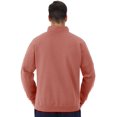 thumbnail image 3 of Jerzees Mens NuBlend Quarter Zip Cadet Collar Sweatshirt, S, Maroon, 3 of 7