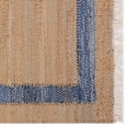 thumbnail image 4 of PW Denim Jute Runner Rug – Natural with Blue Denim Border | 30" x 96", 4 of 8