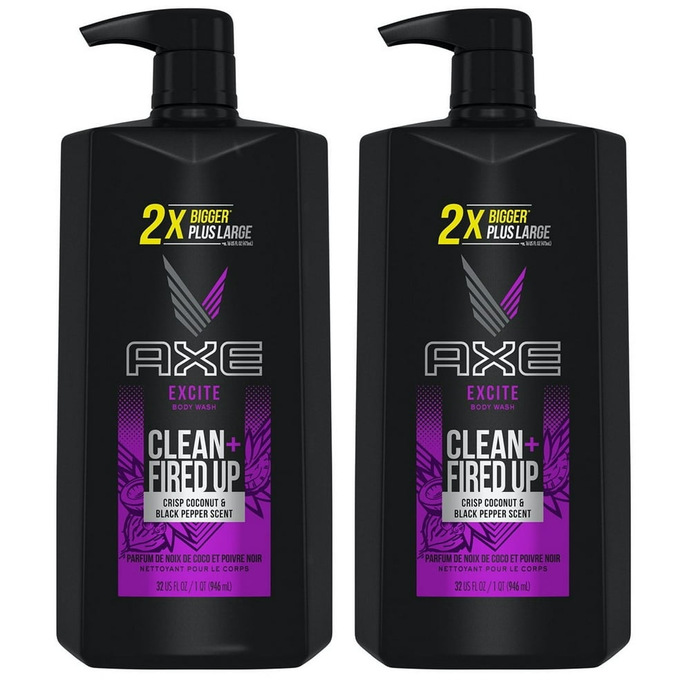 (2 pack) AXE Body Wash Excite 32 oz - Walmart.com - Walmart.com