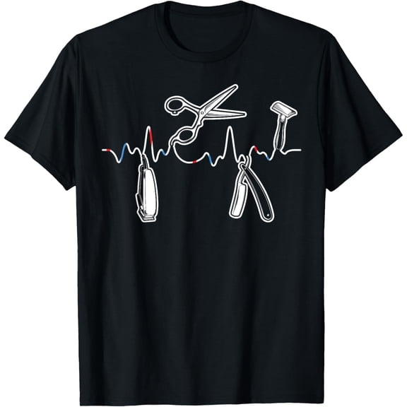 Barbers Hair Retro Barber Lifeline Barbershop Men Women T-ShirtMen's and women's pure cotton short-sleeved shirts