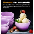 thumbnail image 2 of Bruntmor Ceramic Dessert Bowls Set 8 oz for Ice-cream Cereal Gradient Purple, 2 of 7