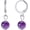 Amethyst, variant on Healing Natural Stone Earrings for Women Real Crystal Turquoise Moonstone Lapis Lazuli Amethyst Black Obsidian Ball Drop Dangle Hoop Earring Gemstone Jewelry for Women[x2731]