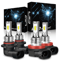 WVKVII For Dodge Dart 2016 4X Combo LED Headlights Fog Light Bulbs Kit 6000K