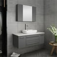 thumbnail image 2 of Fresca Fvn6142-Vsl Lucera 42" Wall Mounted Single Basin Vanity Set - Grey, 2 of 7