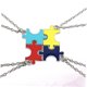 thumbnail image 3 of IFANLANDOR 4Ud Collar De Amistad Creativo Con Colgante De Aleación Colorida Para, 3 of 8