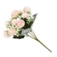thumbnail image 2 of Bewildely Brotes de flores de rosas artificiales, ramo de flores falsas para fiesta de boda, decoración Floral para el hogar Flores artificiales Rosa claro, 2 of 6