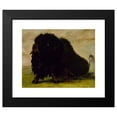 thumbnail image 2 of George Catlin 24x20 Black Modern Framed Museum Art Print Titled - Dying Buffalo, Shot with an Arrow (1832-1833), 2 of 5