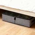 thumbnail image 2 of Foldable Under Bed Storage Bin - Clear Lid with Handles Main Function Shoe and Clothing Organizer ,Closet Bedroom Living Room Storage for Sneakers Boots High Heels Toys Clothes Space Saver, 2 of 10