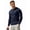 Blue, variant on Men's Ribbed Henley Shirt Slim Fit Muscle Shirt Fitted Cotton Casual Long Sleeve Fashion Casual Pullover Shirt White/M