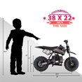 thumbnail image 2 of HOVERHEART DB02 50 cc 2 Stroke Gas Powered Mini Bike Speed 20 mph, Multicolor, 2 of 6