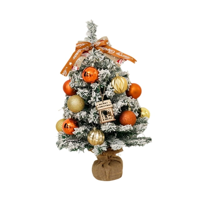 KLKCMS Xmas Mini Artificial Tree ,Small Xmas Artificial Tree Ornament ,Xmas Artificial no light