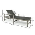 thumbnail image 3 of Savannah Outdoor Acacia Wood and Wicker Chaise Lounges, Set of 2, Light Gray and Mixed Black, 3 of 5