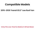 thumbnail image 4 of Tempered Privacy Driver Left Side Quarter Window Quarter Glass Compatible with Ford Transit 83.2" Low-Roof & Medium Wheel Base Van 2015-2026 Models (Not For Mid-Roof, High-Roof, or Connect), 4 of 5