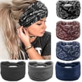 thumbnail image 1 of IVARYSS Diademas anchas para mujer, turbantes anudados, grandes bandas para la cabeza de estilo africano, accesorios para el cabello, paquete de 6 (Boho Set1), 1 of 5