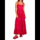 thumbnail image 2 of Vestido Bohemio de Verano para Mujer, Bordado, Sin Mangas, Fruncido, Holgado, para Playa y Vacaciones Rojo XL, 2 of 8