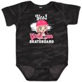 thumbnail image 3 of Inktastic Skateboarding Cute Girls Girls Baby Bodysuit, 3 of 5