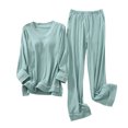 thumbnail image 2 of Women Pajama Sets Women's Casual Fleece Warm With Pad Trousers Soft Homewear Sleepwear Suits Pajama Sets for Women Pj Set Cute Pj Sets Woman,Womens Sleepwear, 2 of 9