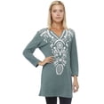 thumbnail image 1 of Highness Cornucopia Embroidered Sweater (Green, L/XL), 1 of 1
