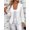 White 2, variant on Women's Open Front Pleated Jacket with Collar Long Sleeve Top for Fall Office Daily Wear