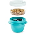 thumbnail image 6 of Rubbermaid TakeAlongs On the Go Food Storage and Meal Prep Containers, 1.2 Cup Snack Containers with Twist & Seal Lids, 3-Pack, Teal Splash/Marine Blue (Colors May Vary), 6 of 8