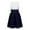 White&Navy Blue, variant on iiniim Kids Flower Girl Pleated Chiffon Dress Princess Bridesmaid Wedding Pageant Party