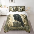thumbnail image 2 of jejeloiu Boho Bohemian Theme 7 Pieces Bedding Comforter Set,Black Bird Raven Crow Full Bedding Set For Men Women Reversible, 2 of 8