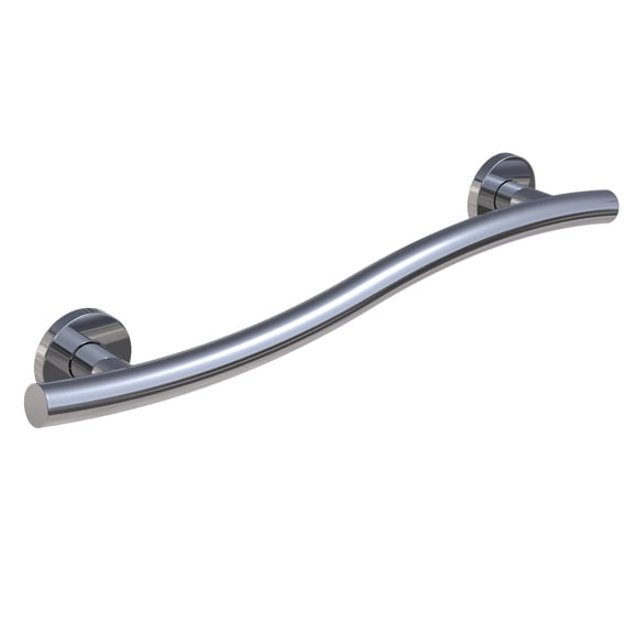 Keeney 2022-24PC Wave Designer Grab Bar, Polished Chrome, 24 Inch