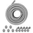 thumbnail image 1 of KFFKFF 3/4-Inch Bendable Electrical Duct, 100 ft, PVC Water-Resistant Non-Metallic Duct with 5 Direct and 5 90-Degree Duct Connector Attachments, Suitable for Air Conditioning Motor Controller Pump, 1 of 9