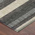 thumbnail image 3 of Addison Rugs Chantille Indoor/Outdoor Transitional Stripes Black Machine Washable Rectangle Rug, 10' x 14', 3 of 8