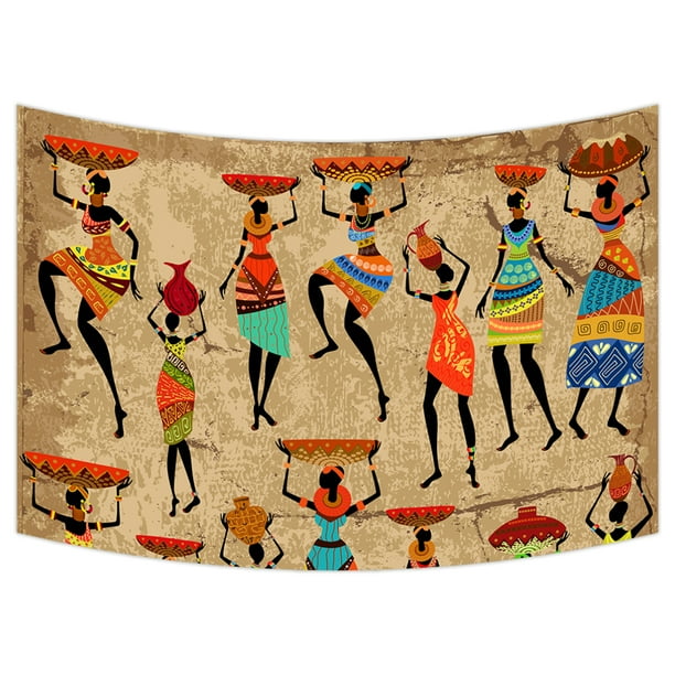 YKCG African Art Afro American Women History and Culture Wall Hanging