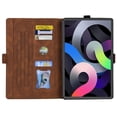 thumbnail image 2 of Jiahe Cover Case for iPad 10th Generation 10.9" 2022 Release, Anti-Slip Stand Embossed Patterned Folio Leather Soft TPU Shockproof Protective Cover with Card Slots & Pencil Holder, Brown, 2 of 9