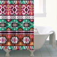 thumbnail image 4 of Waterproof Ethnic Boho Style Colorful Seamless Border Art Pattern Shower Curtain 72x72 Inch Bohemian Polyester Unique Shower Curtain for Bathroom Hotel Home Decor with 12 Plastic Hooks, 4 of 5