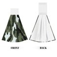 thumbnail image 1 of Toallas de mano con estampado de camuflaje y lazo de velcro, toallitas de mano de terciopelo coral para cocina y baño, 1 of 6