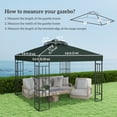 thumbnail image 3 of 10' x 10' Double Tier Gazebo Replacement Canopy Cover, UPF30+, Green, 3 of 10