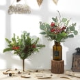 thumbnail image 2 of Cheers 1Pc Artificial Flower Leaf Plastic Fake Plant Christmas Wedding Window Decor, 2 of 6