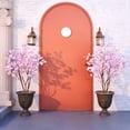 thumbnail image 3 of DR.Planzen 2 Pack 4ft Pink Artificial Dogwood Tree, Lifelike Faux Dogwood Flower Tree with Green Leaves for Home Decor Indoor Outdoor, Spring Decoration for Living Room Office, 3 of 8