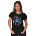 thumbnail image 4 of Be Awesome Pretty Flowers Inspiring Womens Slim Fit Graphic Tee Brisco Brands S, 4 of 5