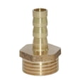 thumbnail image 2 of de gas de varios tamaños, conector de de tubería de acopmiento de rosca de lengüeta de tón 06 Baoblaze Manguera de púas de latón de 1/2 ", 2 of 5