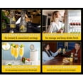 thumbnail image 4 of Juego de garrafas de vidrio AYL de 1 litro con tapas para agua, vino, zumo y leche, 4 of 8
