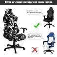 thumbnail image 5 of TSOVTHRID Black Gray Camouflage Pattern Gaming Chair Covers Slipcovers 4 PCS Non-Slip Game Chair Cover with Armrest Covers Universal Rotating Gaming Armchair Protector, 5 of 7