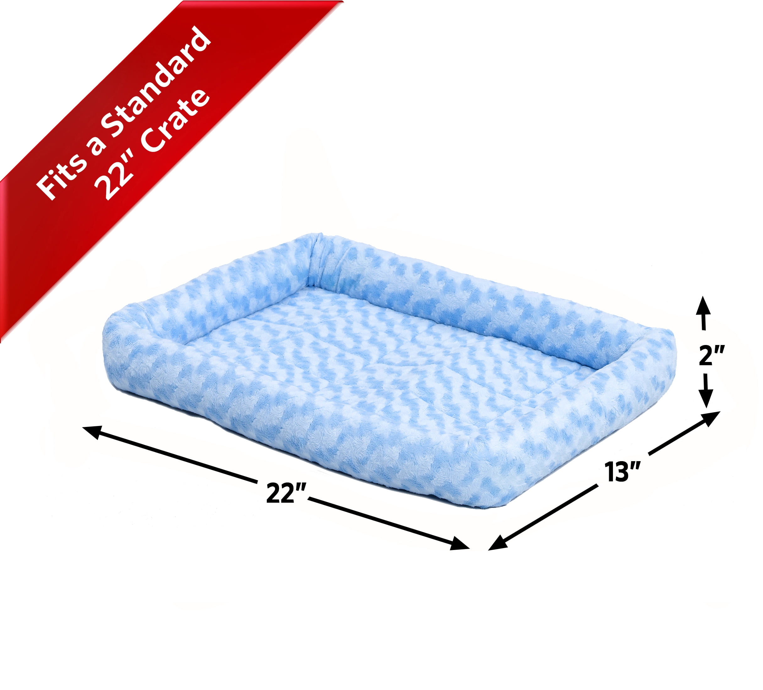 MidWest QuietTime Pet Bed & Dog Crate Mat, Powder Blue, 22"