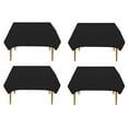 thumbnail image 1 of Pomp Black 70"" X 70"" Poplin Polyester Tablecloth (4 Pack) | Wrinkle + Stain Resistant Easy Care Premium Fabric | Fits Square Or Round Table, 1 of 4