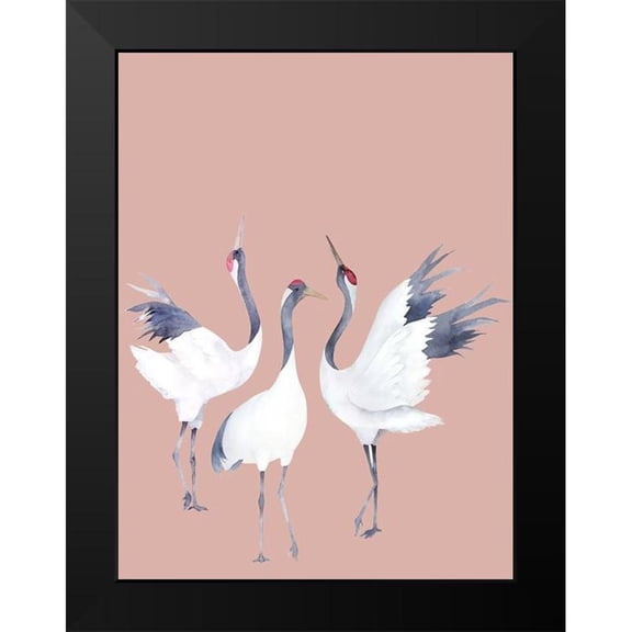 Urban Road 12x14 Black Modern Framed Museum Art Print Titled - Cranes Poster