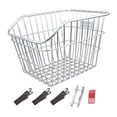 thumbnail image 4 of Ximing Bike Rear Basket Storage Basket Strengthened Frame Practical Cargo Rack Biking Rack Basket for Riding Luggage No Lid, 4 of 9