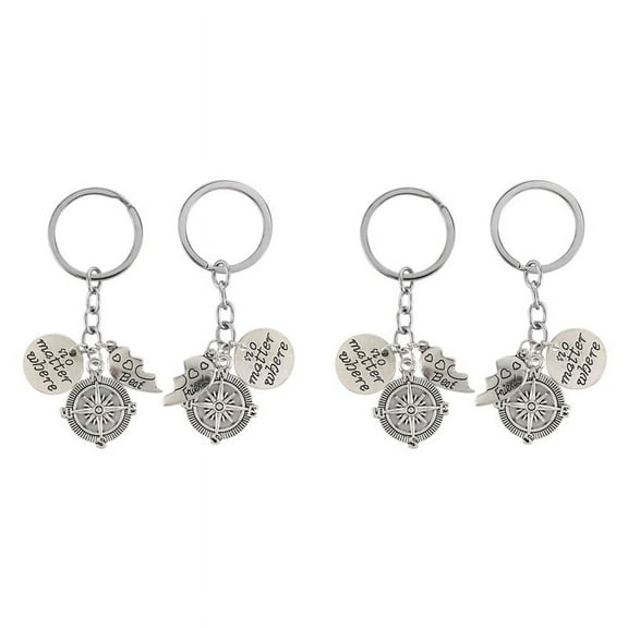 BBF Keychains Friendship Love Gift Keyrings for Women (4Pcs)