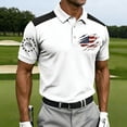 thumbnail image 3 of Men's 250th Anniversary Usa Polo Shirts 4th Of July Button Down Shirts 1776 2026 Short Sleeve Red Blue and White Golf Tees Patriotic Graphic T Shirts, 3 of 4