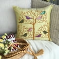 thumbnail image 4 of Pillow Cover Green 18x18 inch (45x45 cm), Decorative Lime Green Throw Pillow Cover, Multicolor Pigeon Pillow Cover, Square Silk Throw Pillow Cover, Floral Modern, Birds - Pigeon Love, 4 of 12