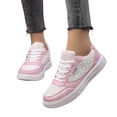 thumbnail image 2 of IEMIEMIEM Women's Breathable Sneakers Lace Mesh Low-Top Athletic Shoes Casual Sneakers Summer Fall Lightweight Non-Slip Footwear for Running, Walking, and Training Pink 9 Wide, 2 of 10