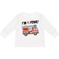 thumbnail image 3 of Inktastic I'm 4 Fire Truck 4th Birthday Boys or Girls Long Sleeve Toddler T-Shirt, 3 of 5